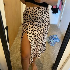 Princess Polly cheetah print midi skirt
